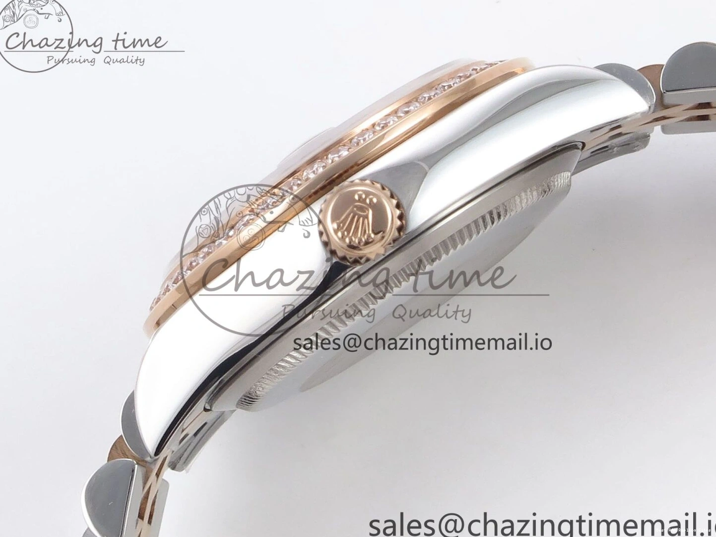 AAA Replica Watches GMF Bracelet SS on Jubilee Dimonds 278381RBR Supportive 1:1 Best 1166 Edition Brown 31 A DateJust Steel 904L RG Dial 0121